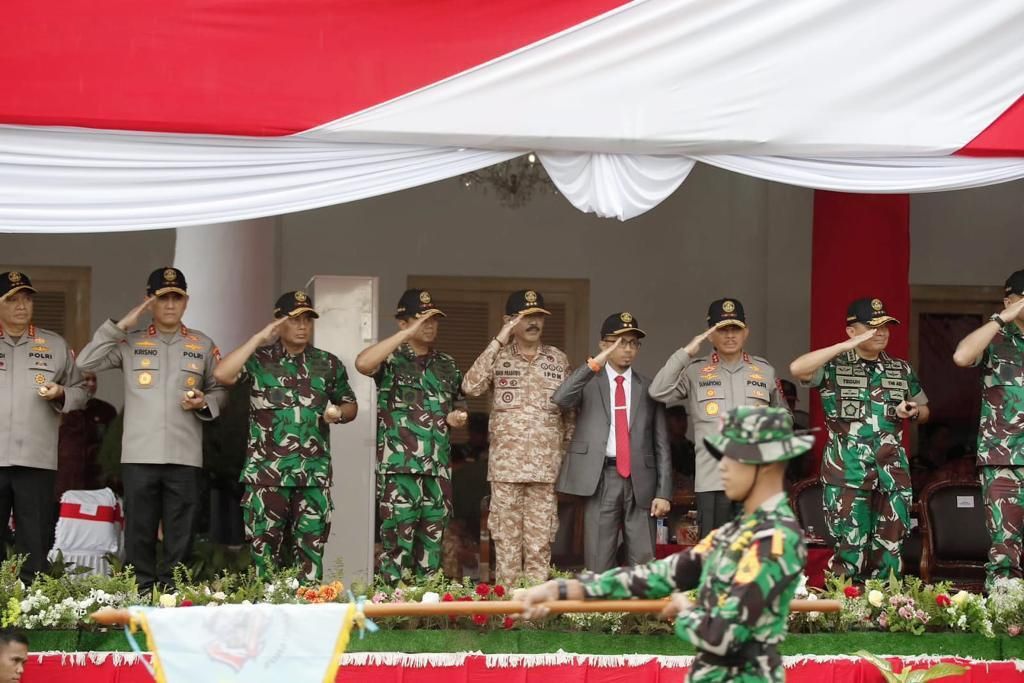 Arief M Edie Kepala Biro Hukum dan Kerjasama IPDN Melaporkan Giat Latsitarda Nusantara XLIII