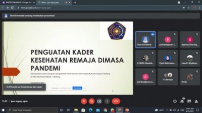 PMM Mitra Dosen UMM Gelar Webinar Penguatan Kader Kesehatan Remaja Dimasa Pandemi – Peristiwa