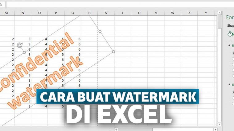 Cara membuat watermark di Excel