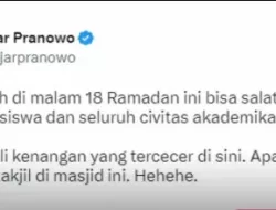 Ganjar Berikan Klarifikasi Soal Cari Takjil Di Masjid UGM Saat Kuliah