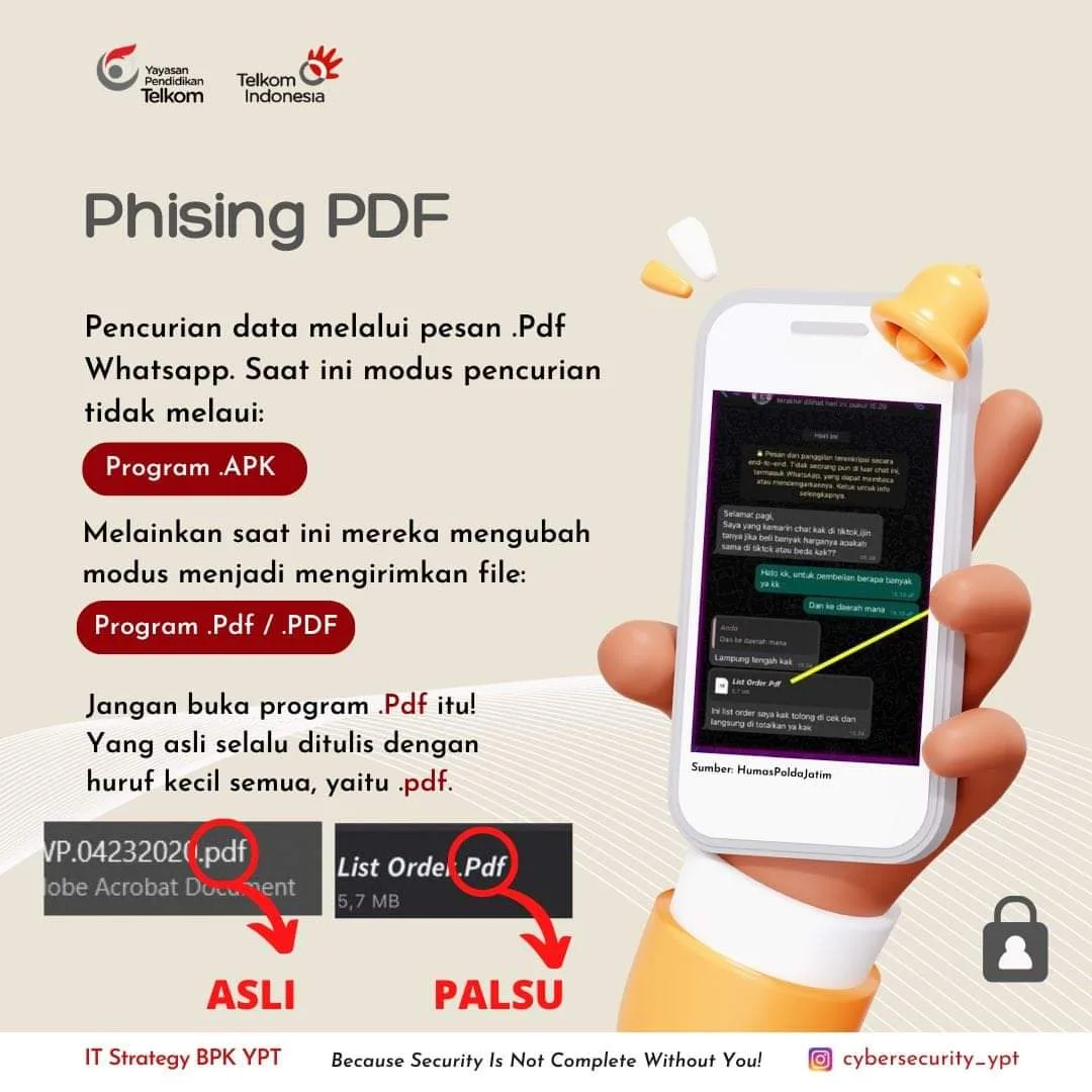 Hati-Hati Penipu Kirim File PDF pakai p besar, Padahal Sebenarnya File .apk