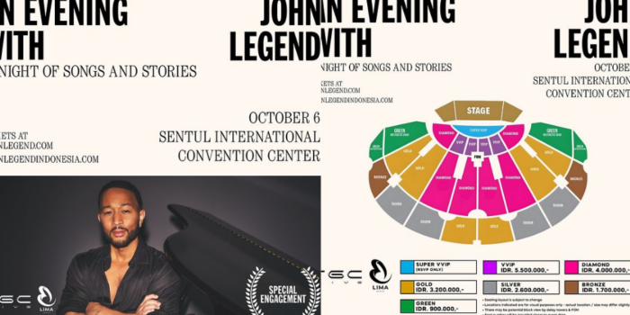 Get Tickets for John Legend’s Concert in Sentul on October 6, 2024: Prices Start from Rp900 Thousand and Easy Purchase Steps